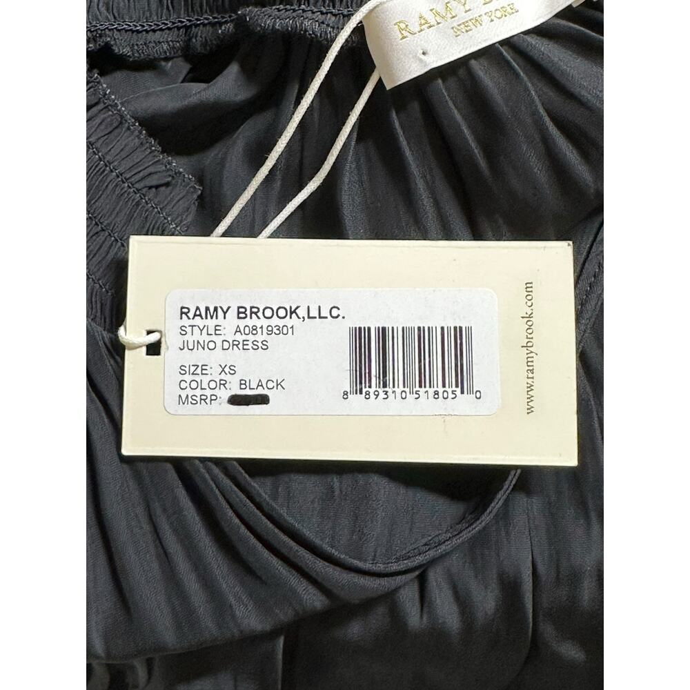 Ramy Brook Dress Women XS Black Juno Tiered Mini Pullover Party Cocktail LBD NWT - Picture 8 of 10